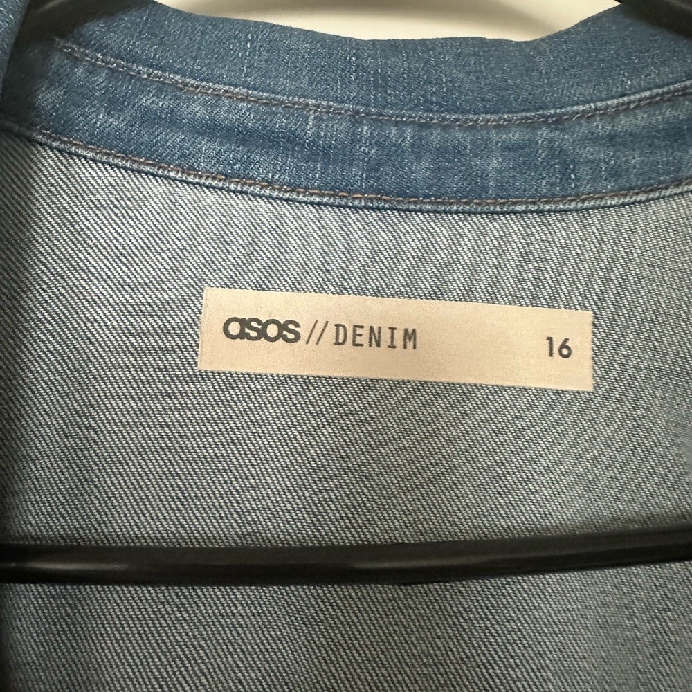 Asos Denim Skater Shirt Dress View 4